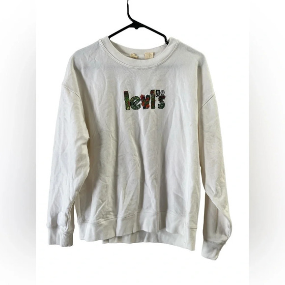Levi’s white crew neck sweatshirt sweater - Picture 1 of 4